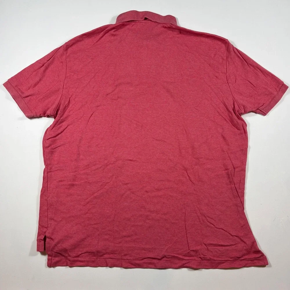 Polo Ralph Lauren Polo Shirt Mens 2XL Short Sleeve Cotton Heather Red